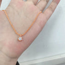 Elegant Sterling Silver Sparkling Zirconia Necklace-ReesJewels-Rose Gold-ReesJewels