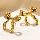 Elegant Vintage Bowknot Stud Earrings-ReesJewels-Gold-ReesJewels