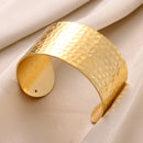 Exquisite Irregular Thick Open Cuff Bracelet-Rees Jewels-Gold 3-58-60mm-ReesJewels