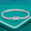 Exquisite Round Moissanite Diamond Tennis Bracelet-Rees Jewels-ReesJewels