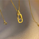 Fashionable Geometric Shape Pendant Chain-My Store-Gold-ReesJewels