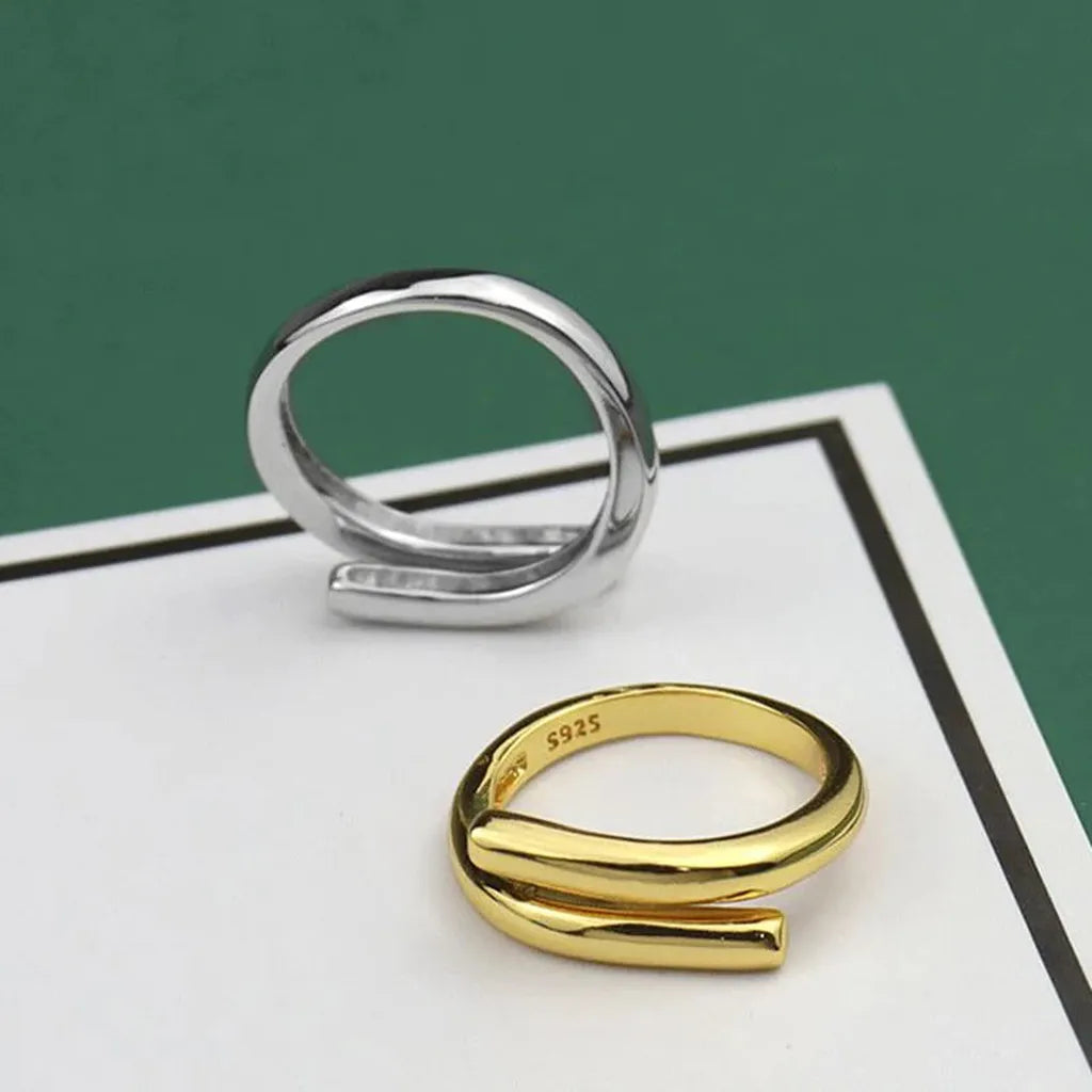 Fashionable Simple Overlapping Geometric Ring-ReesJewels-ReesJewels