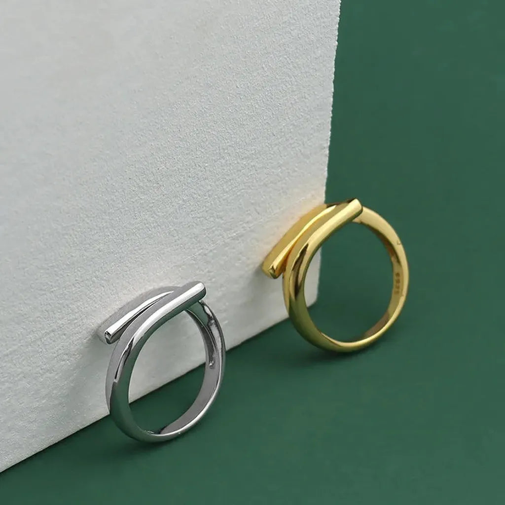 Fashionable Simple Overlapping Geometric Ring-ReesJewels-ReesJewels