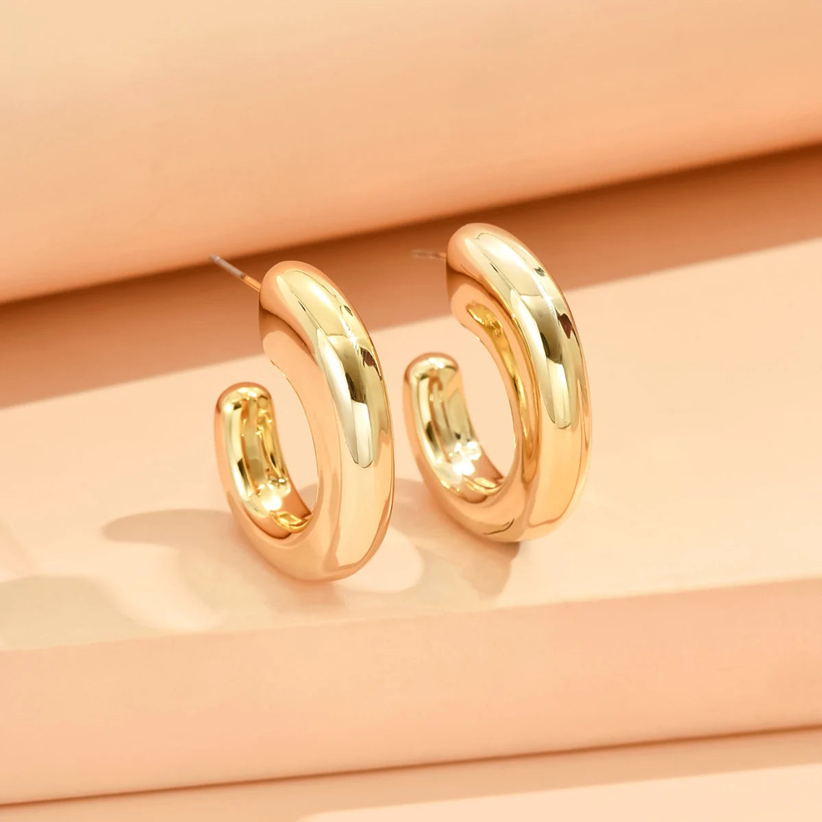Geometric Irregular Metallic Earrings-Rees Jewels-Gold 1-ReesJewels