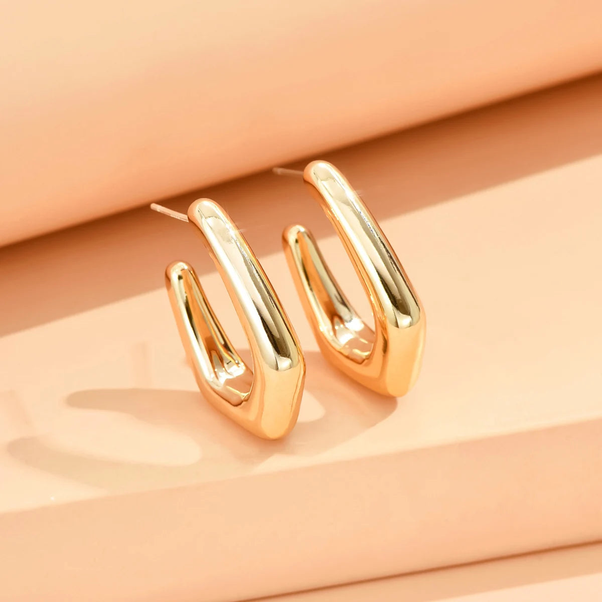 Geometric Irregular Metallic Earrings-Rees Jewels-Gold 2-ReesJewels