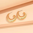 Geometric Irregular Metallic Earrings-Rees Jewels-Gold 3-ReesJewels