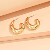 Geometric Irregular Metallic Earrings-Rees Jewels-Gold 3-ReesJewels