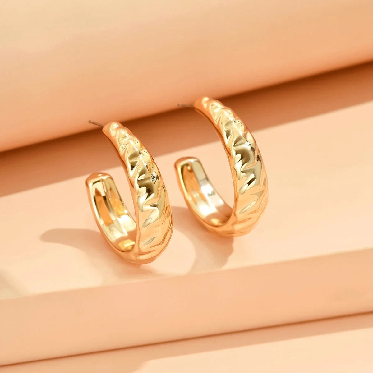 Geometric Irregular Metallic Earrings-Rees Jewels-Gold 8-ReesJewels