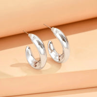 Geometric Irregular Metallic Earrings-Rees Jewels-Silver 1-ReesJewels