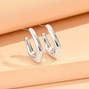 Geometric Irregular Metallic Earrings-Rees Jewels-Silver 2-ReesJewels