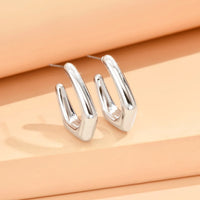 Geometric Irregular Metallic Earrings-Rees Jewels-Silver 2-ReesJewels