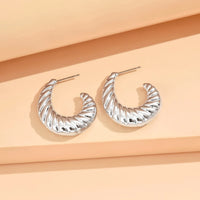 Geometric Irregular Metallic Earrings-Rees Jewels-Silver 3-ReesJewels