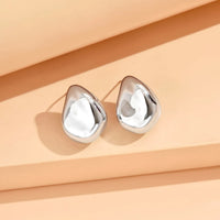 Geometric Irregular Metallic Earrings-Rees Jewels-Silver 4-ReesJewels