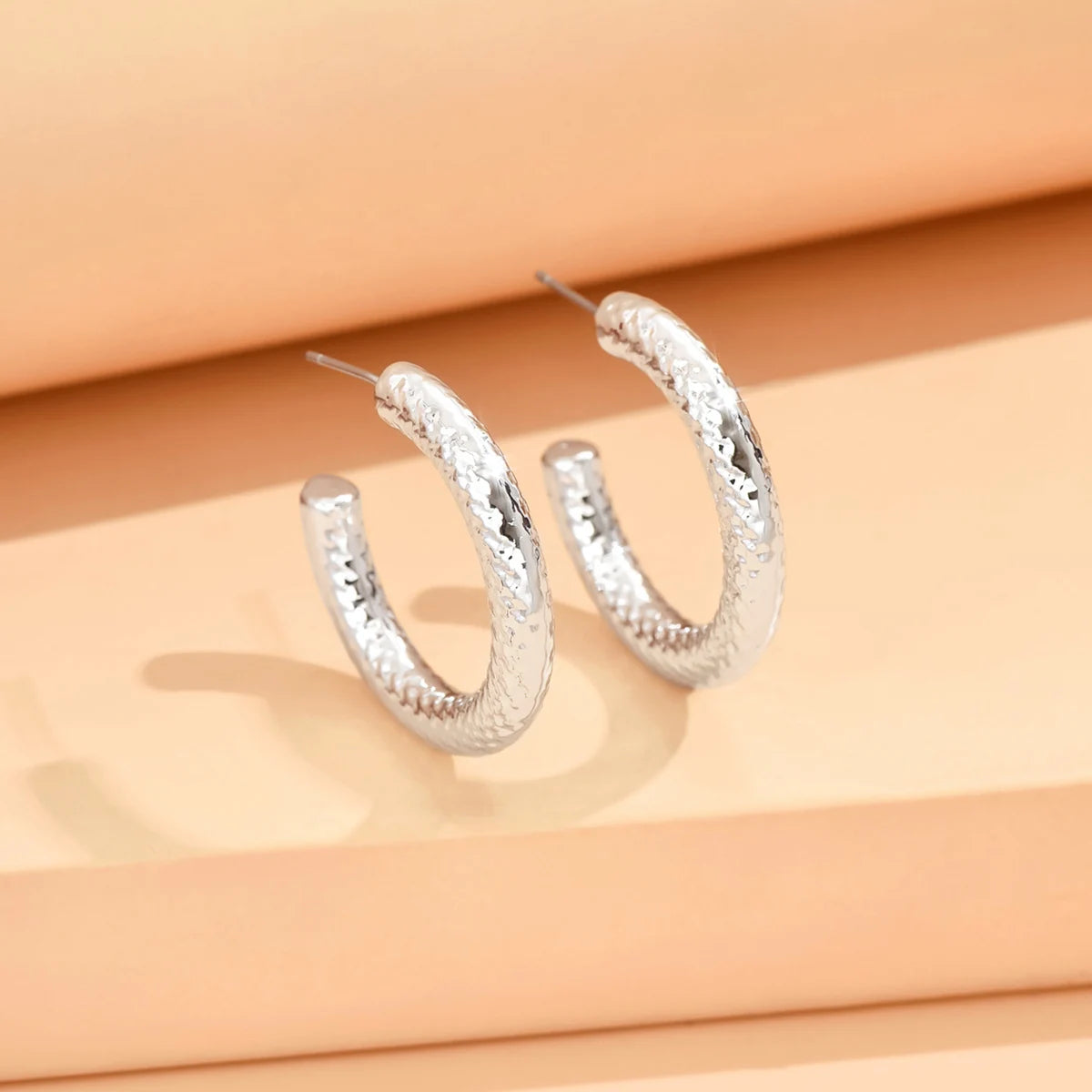 Geometric Irregular Metallic Earrings-Rees Jewels-Silver 7-ReesJewels