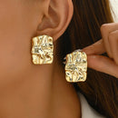 Geometric Irregular Metallic Earrings-Rees Jewels-ReesJewels