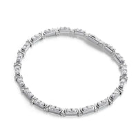Glamorous Moissanite Diamond Bracelet-Rees Jewels-0.1ct-White Gold-14cm-ReesJewels