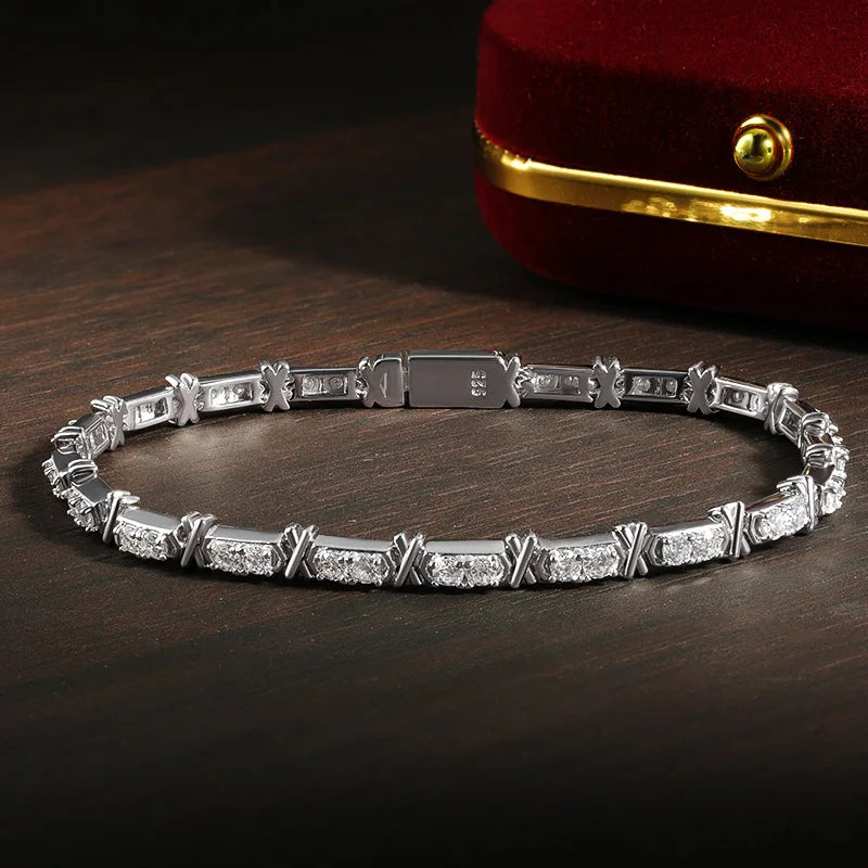 Glamorous Moissanite Diamond Bracelet-Rees Jewels-ReesJewels