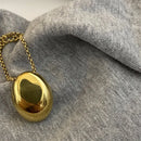 Glossy Large Oval Water Drop Pendant Necklace-Rees Jewels-ReesJewels