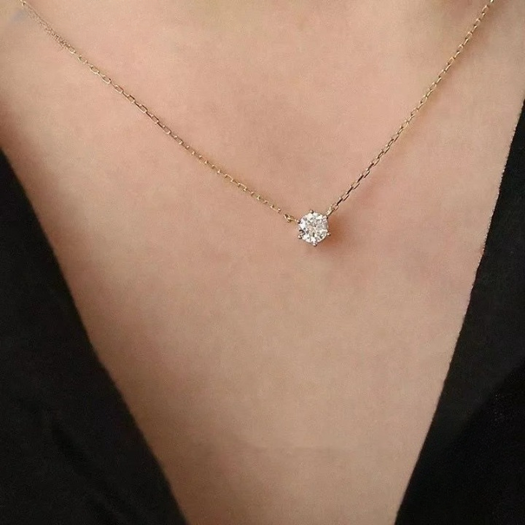 Gold Plated Single Sparkling Zirconia Chain