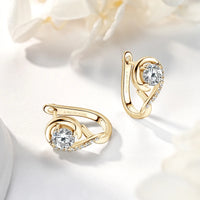 Gorgeous Infinity Moissanite Diamond Hoop Earrings-Rees Jewels-ReesJewels