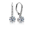 Graceful Moissanite Dangle Drop Earrings-Rees Jewels-White Gold-ReesJewels