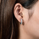 Graceful Moissanite Diamond Huggie Hoop Earrings-Rees Jewels-ReesJewels