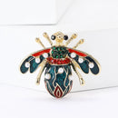 Lucky Spotted Crystal Bee Brooche-Rees Jewels-Green-ReesJewels