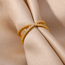 Lustrous Zirconia Cross Ring-ReesJewels-ReesJewels