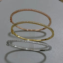 Luxe 925 Sterling Silver Zircon Bangle Bracelet-Rees Jewels-ReesJewels