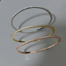 Luxe 925 Sterling Silver Zircon Bangle Bracelet-Rees Jewels-ReesJewels