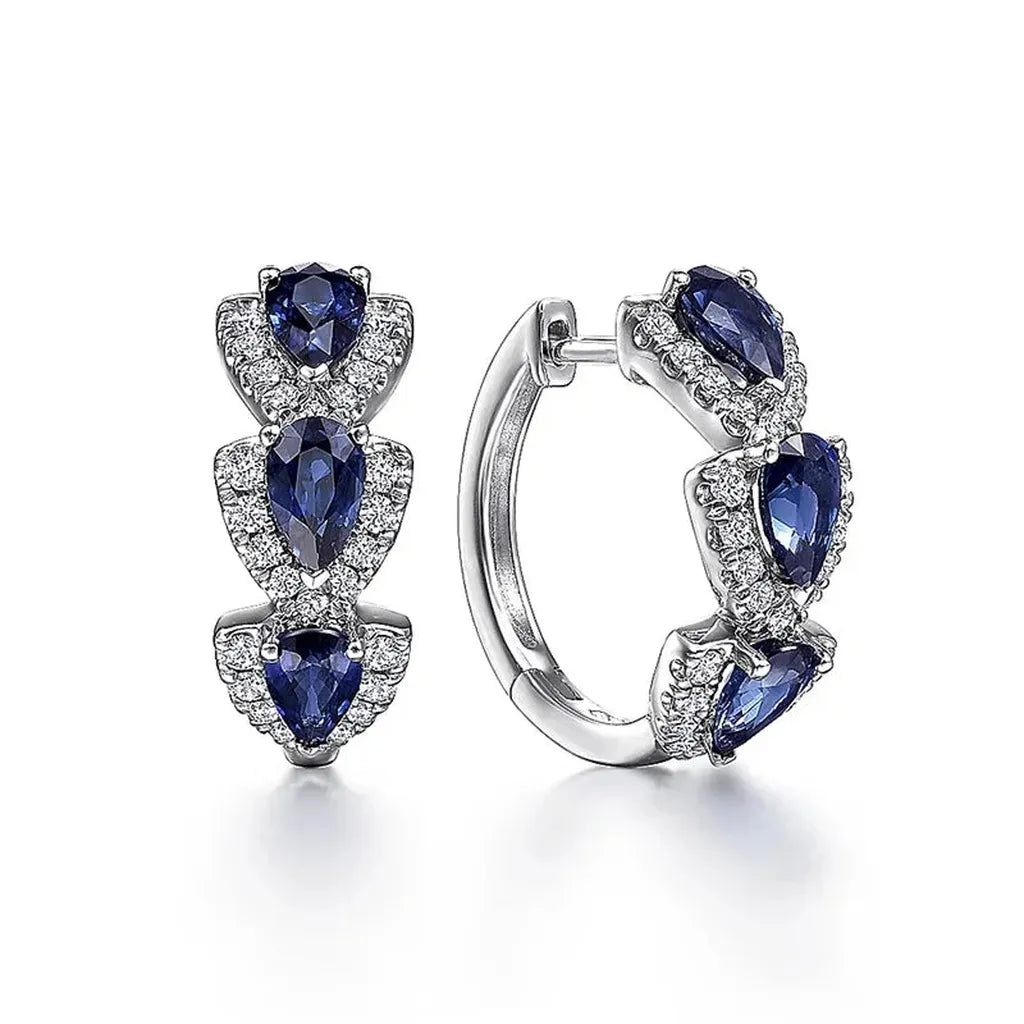 Luxurious Cubic Zirconia Hoop Earrings