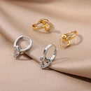Luxurious Hollow Zirconia Heart Earrings-ReesJewels-ReesJewels