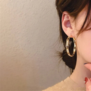 Luxurious White Zirconia Big Hoop Earrings-ReesJewels-ReesJewels