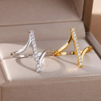 Luxurious Zirconia Geometric Ring-ReesJewels-ReesJewels