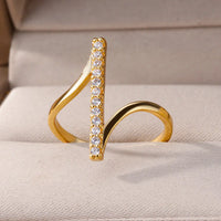 Luxurious Zirconia Geometric Ring-ReesJewels-ReesJewels