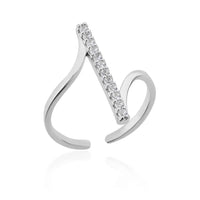 Luxurious Zirconia Geometric Ring-ReesJewels-Silver-Resizable-ReesJewels