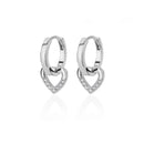 Luxurious Zirconia Hollow Heart Earrings-ReesJewels-Silver 1-ReesJewels