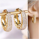 Luxurious Zirconia Hollow Hoop Earrings-ReesJewels-ReesJewels