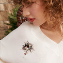 Luxury Crystal Glass Bouquet Brooche Pin-Rees Jewels-ReesJewels