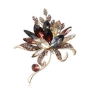 Luxury Crystal Glass Bouquet Brooche Pin-Rees Jewels-Purple-ReesJewels