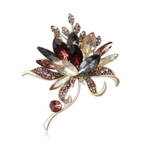 Luxury Crystal Glass Bouquet Brooche Pin-Rees Jewels-Purple-ReesJewels