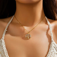 Luxury Rhinestone Tree of Life Pendant Necklace-Rees Jewels-ReesJewels