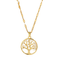 Luxury Rhinestone Tree of Life Pendant Necklace-Rees Jewels-ReesJewels