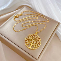 Luxury Rhinestone Tree of Life Pendant Necklace-Rees Jewels-ReesJewels