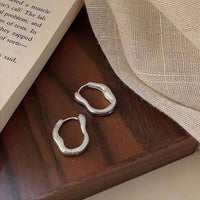 Metallic Irregular Geometric Hoop Earrings-ReesJewels-ReesJewels