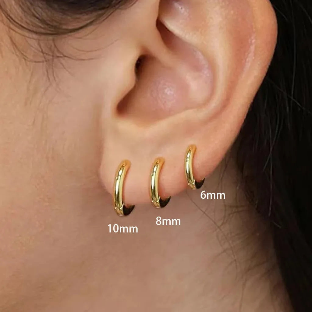 Minimalist Crystal Small Hoop Earring Set-ReesJewels-ReesJewels