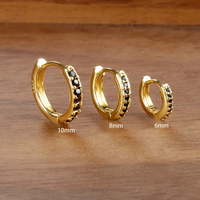 Minimalist Crystal Small Hoop Earring Set-ReesJewels-ReesJewels