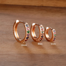 Minimalist Crystal Small Hoop Earring Set-ReesJewels-Rose - Multicolor-ReesJewels