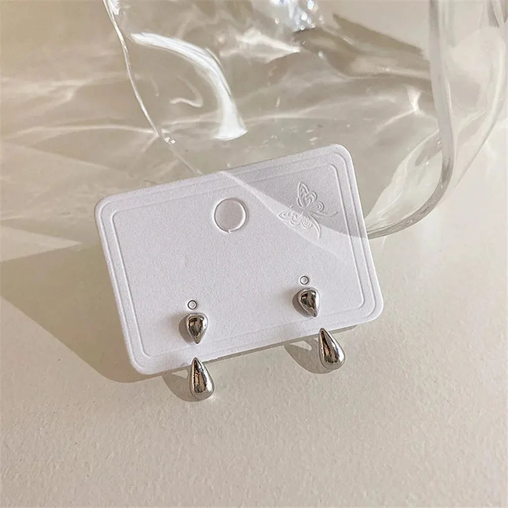 Minimalist Glossy Water Drop Stud Earrings