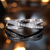 Minimalist Stacking Crossed Bands Thin Rings-Rees Jewels-ReesJewels